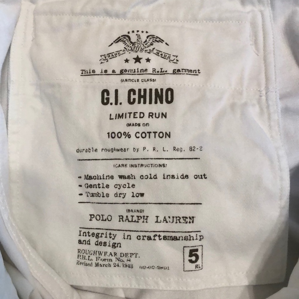 Polo Ralph Lauren “G.I. Chino” Pants - Picture 4 of 4